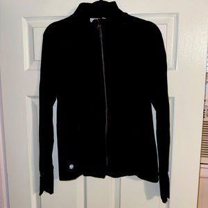 Athleta Black Stretch ZipUp - Size M